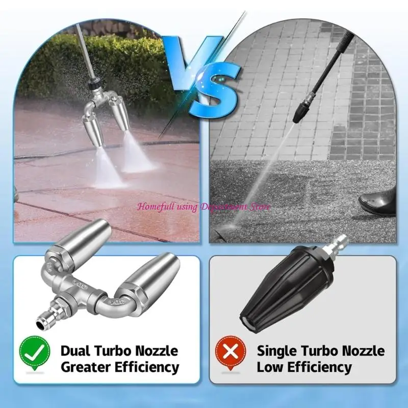 Heavy Duty Double Head Water Nozzle For Garden Hose Stainless Steel 360 Degree Rotation 1/4inch Replacement Nozzle
Heavy Duty Double Head Water Nozzle For Garden Hose Stainless Steel 360 Degree Rotation 1/4inch Replacement Nozzle