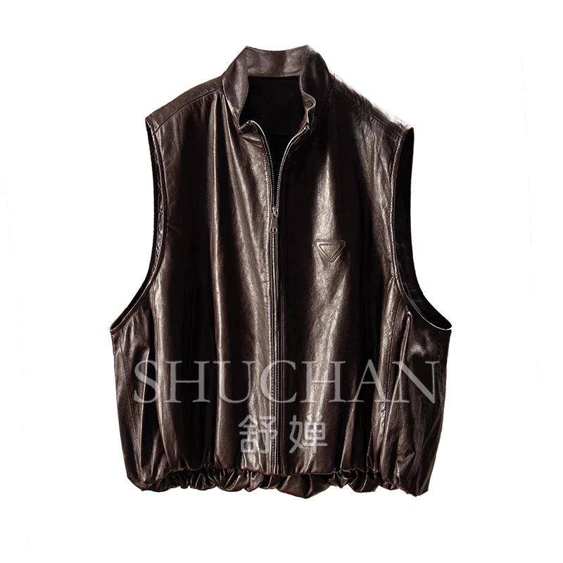 Oil Wax Sheepskin Silhouette Leather Jacket Female 13F2 Abrigos Mujer Invierno 2025 Jackets for Women
Oil Wax Sheepskin Silhouette Leather Jacket Female 13F2 Abrigos Mujer Invierno 2025 Jackets for Women