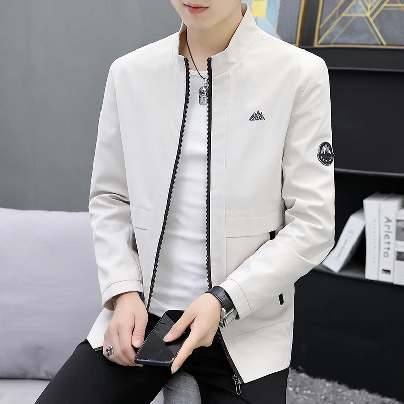 Slim Fit Casual Stand Collar Jacket for Men Spring Autumn Fashionable Korean Style Outerwear Polyester Long Sleeve Zipper
Slim Fit Casual Stand Collar Jacket for Men Spring Autumn Fashionable Korean Style Outerwear Polyester Long Sleeve Zipper