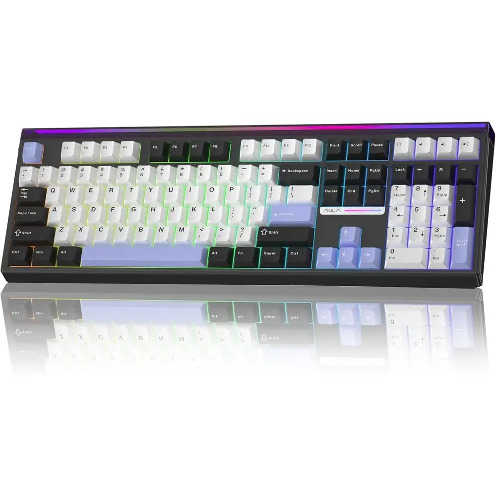 Full-Size Hot Swappable Silent Mechanical Keyboard with Gasket Structure and RGB Backlit for Gaming and Office
Full-Size Hot Swappable Silent Mechanical Keyboard with Gasket Structure and RGB Backlit for Gaming and Office