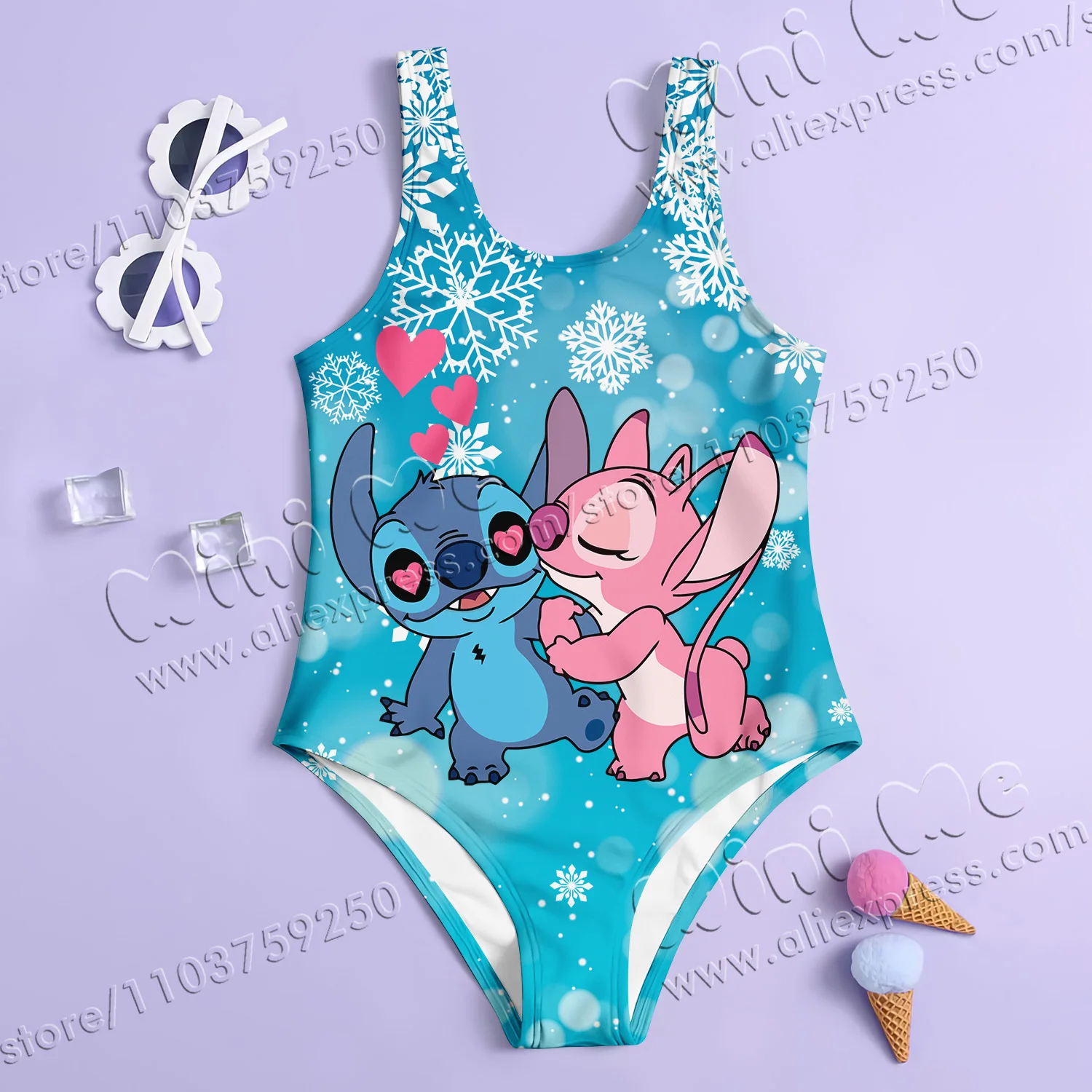 MINISO New Girl Summer One-Piece Swimsuit Fashion Cartoon Cute Stitch Series Print Women Swimwear Sleeveless Swim Clothing
MINISO New Girl Summer One-Piece Swimsuit Fashion Cartoon Cute Stitch Series Print Women Swimwear Sleeveless Swim Clothing
