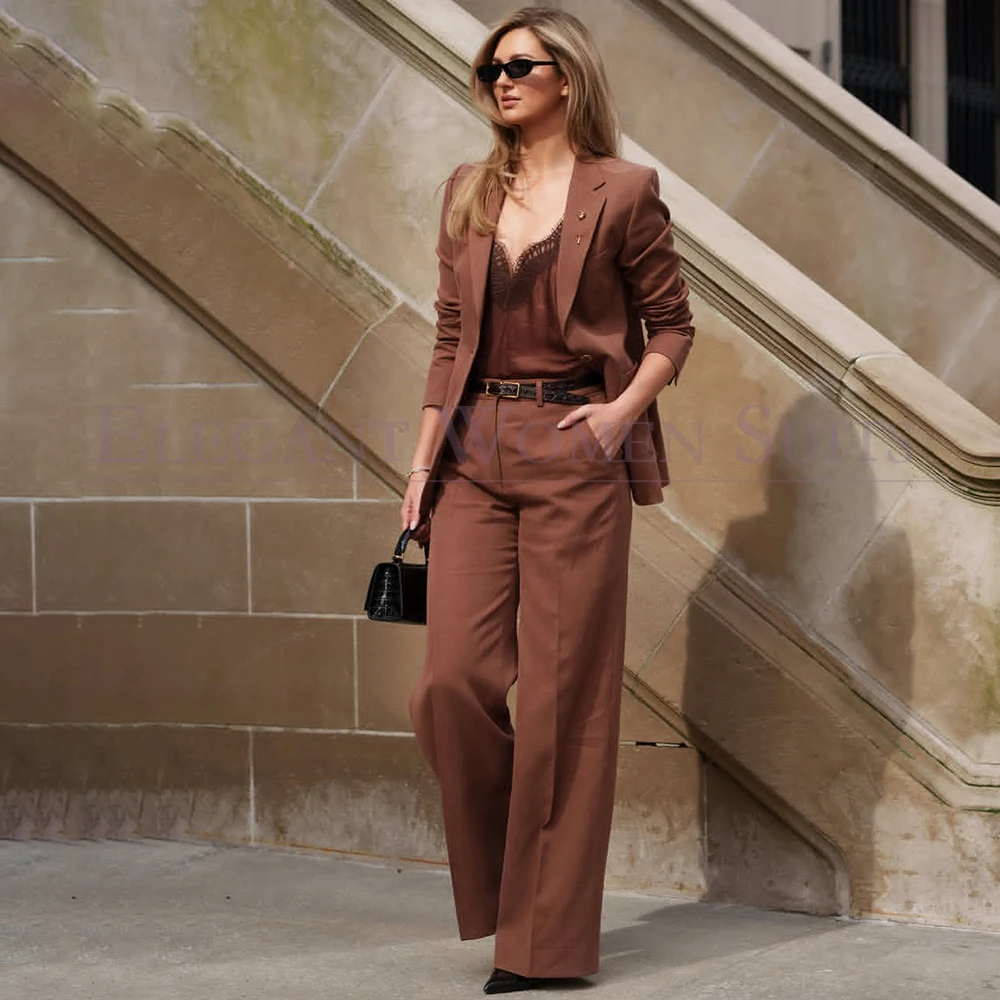 Formal Office Lady 2 Piece Jacket Pants Customzied Single Breasted Notch Lapel Women's Suits Customzied Female Clothing Blazer
Formal Office Lady 2 Piece Jacket Pants Customzied Single Breasted Notch Lapel Women's Suits Customzied Female Clothing Blazer