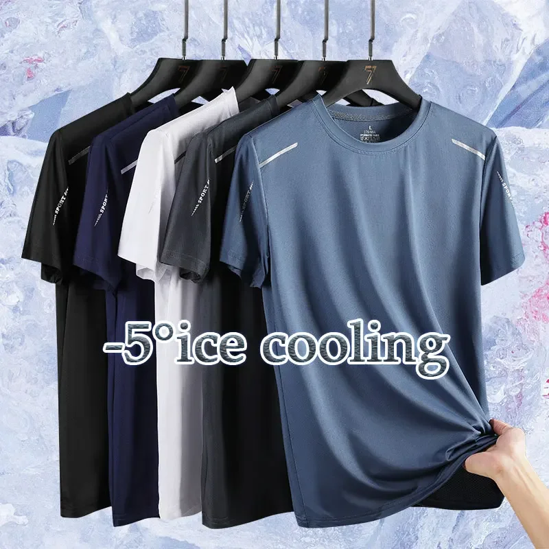 Running T-shirt Reflective Short Sleeve Ice Silk Quick Drying Summer Thin Breathable Fitness Tees Shirt Sportswear Sportsshirt
Running T-shirt Reflective Short Sleeve Ice Silk Quick Drying Summer Thin Breathable Fitness Tees Shirt Sportswear Sportsshirt