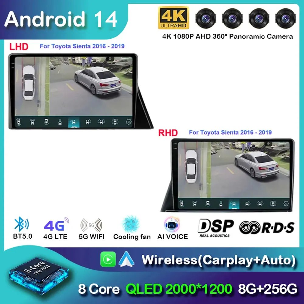 Автомобильный радиоприемник Android 14 для Toyota Sienta 2016-2019, стерео мультимедийный видеоплеер, GPS-навигатор, магнитофон без 2 Din-блока
Автомобильный радиоприемник Android 14 для Toyota Sienta 2016-2019, стерео мультимедийный видеоплеер, GPS-навигатор, магнитофон без 2 Din-блока