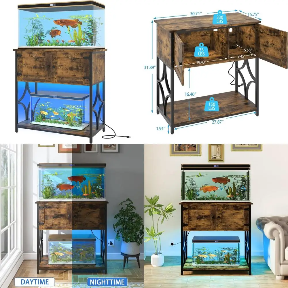 Подставка для аквариума на 20–29 галлонов с розетками и светодиодной подсветкой, емкостью 330 фунтов, подставка для аквариума на 20 галлонов с местом для хранения, металлическая рыба
Подставка для аквариума на 20–29 галлонов с розетками и светодиодной подсветкой, емкостью 330 фунтов, подставка для аквариума на 20 галлонов с местом для хранения, металлическая рыба