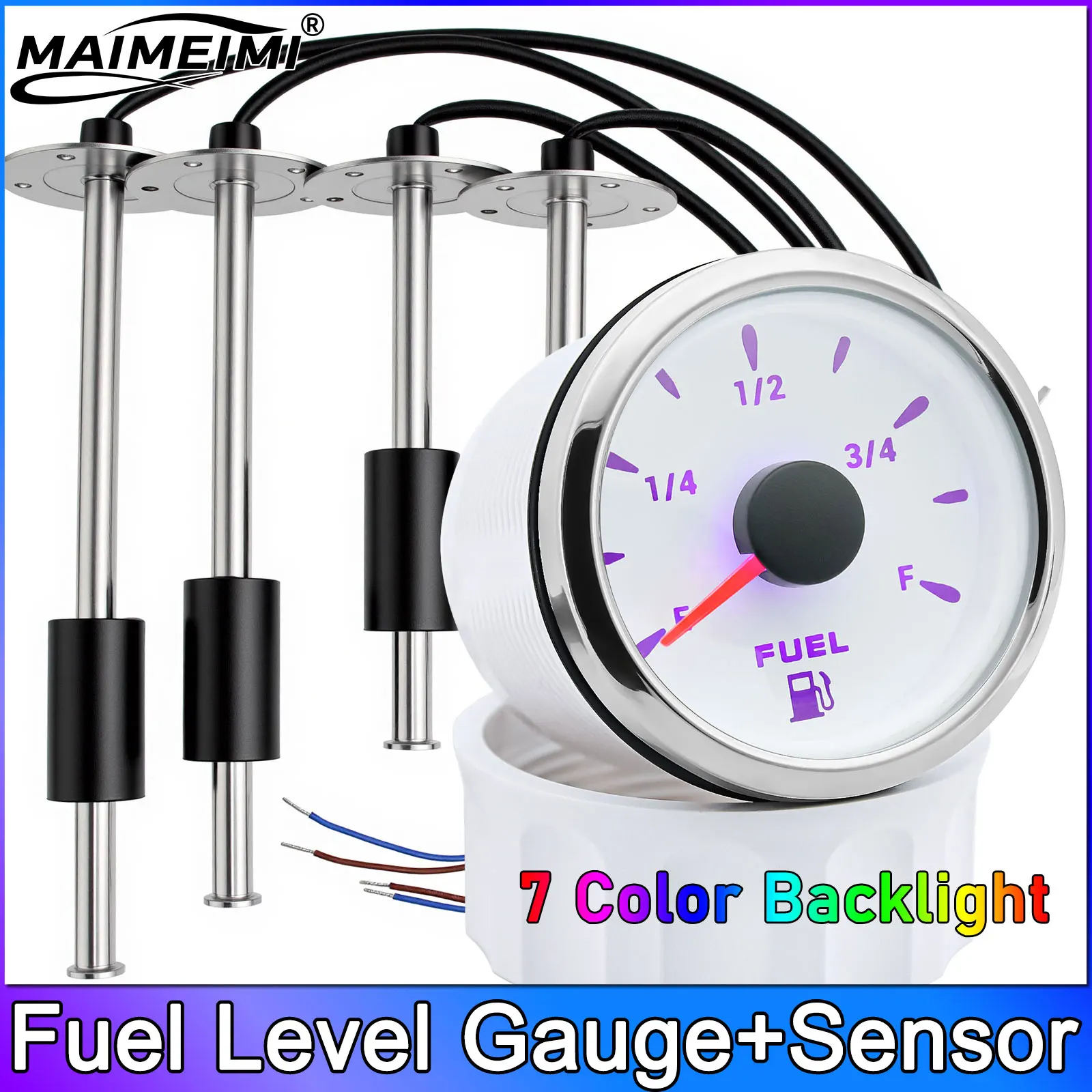 100mm-550mm Level Float Sensor with Fuel Level Gauge 52mm Car Boat Water Tank Meter Oil Level Indicator Waterproof 0-190ohm
100mm-550mm Level Float Sensor with Fuel Level Gauge 52mm Car Boat Water Tank Meter Oil Level Indicator Waterproof 0-190ohm
