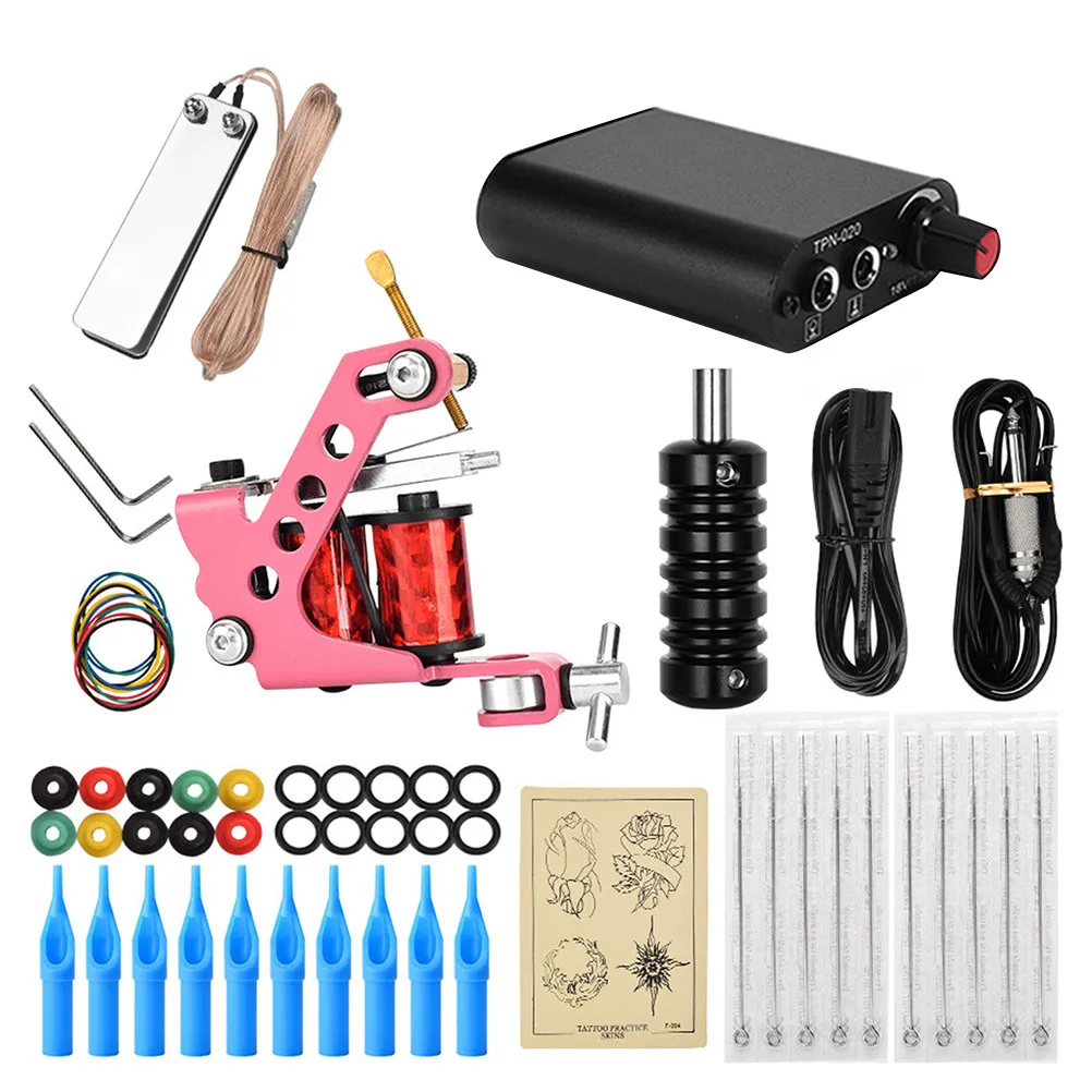 Pink L Shape Stainless Steel Coil Tattoos Machine Kit Practice Suit Tool Set WSTZ0715 04 Lightweight Low Vibration
Pink L Shape Stainless Steel Coil Tattoos Machine Kit Practice Suit Tool Set WSTZ0715 04 Lightweight Low Vibration