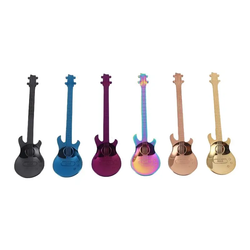 BHTS-Guitar Coffee Spoons 6-Pack Creative Cute Spoons Stainless Steel Teaspoons Guitar Shaped (Multi-Color)
BHTS-Guitar Coffee Spoons 6-Pack Creative Cute Spoons Stainless Steel Teaspoons Guitar Shaped (Multi-Color)