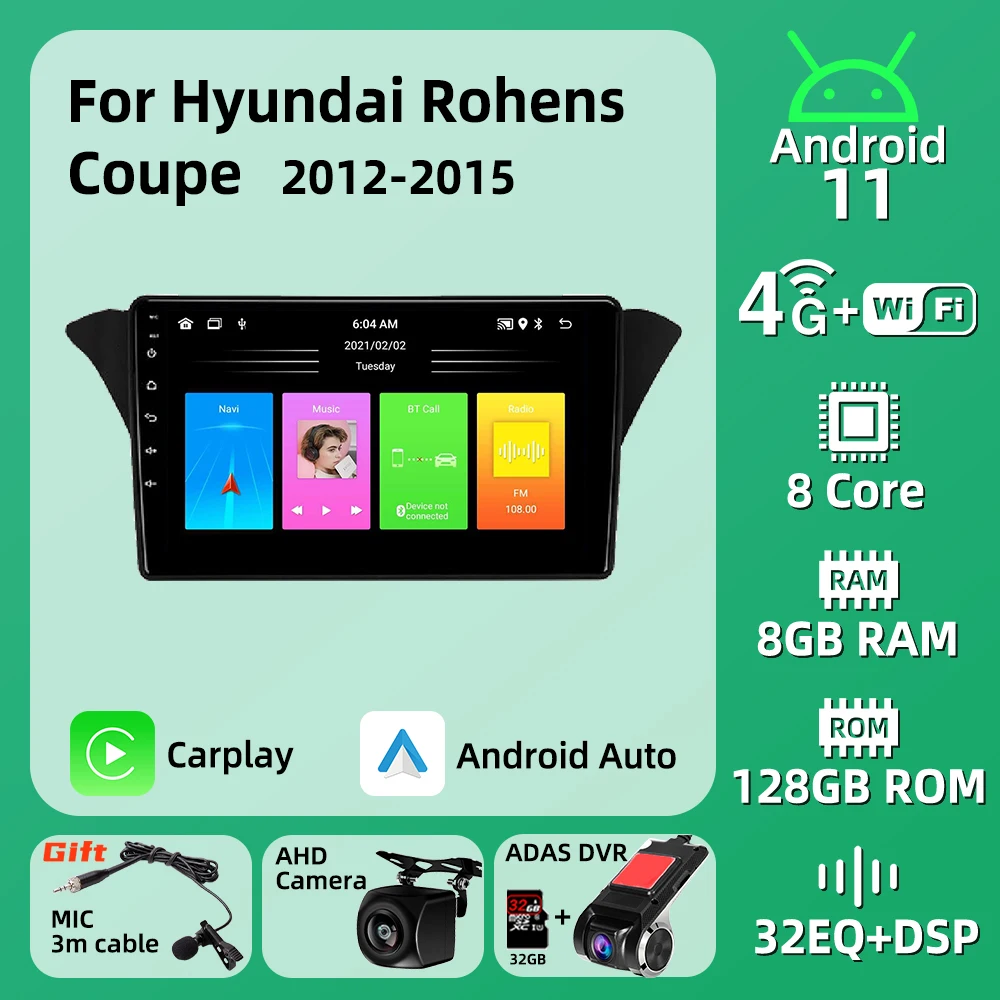2Din Car Radio Android for Hyundai Rohens Coupe 2012 - 2015 Multimedia Player Autoradio Navigation Carplay Android Auto Stereo
2Din Car Radio Android for Hyundai Rohens Coupe 2012 - 2015 Multimedia Player Autoradio Navigation Carplay Android Auto Stereo