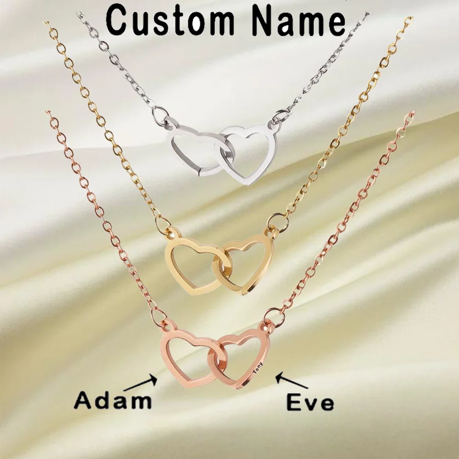 Custom Text Double Heart Necklace Creative 2025 Valentine's Day Fashion Women's Wedding Gift Design Sense Exquisite Elegant New
Custom Text Double Heart Necklace Creative 2025 Valentine's Day Fashion Women's Wedding Gift Design Sense Exquisite Elegant New