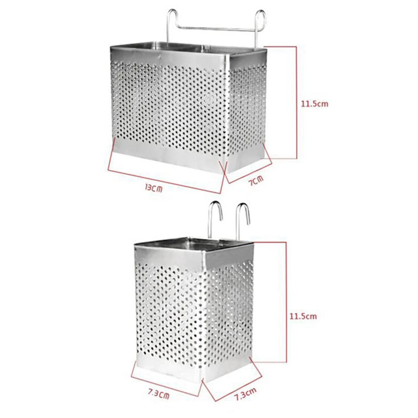 HLZS-2X Stainless Steel Chopsticks Holder Hanging Cutlery Drying Basket Tableware Drainer With Hooks Kitchen Utensil(B)
HLZS-2X Stainless Steel Chopsticks Holder Hanging Cutlery Drying Basket Tableware Drainer With Hooks Kitchen Utensil(B)