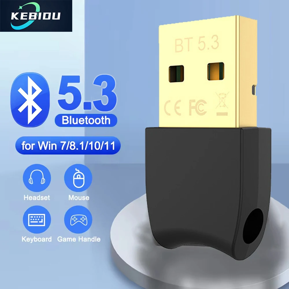 USB Bluetooth5.3 Adapter Bluetooth Transmitter Receiver Audio Bluetooth Dongle Wireless USB BT5.3 Adapter for Computer PC Laptop
USB Bluetooth5.3 Adapter Bluetooth Transmitter Receiver Audio Bluetooth Dongle Wireless USB BT5.3 Adapter for Computer PC Laptop