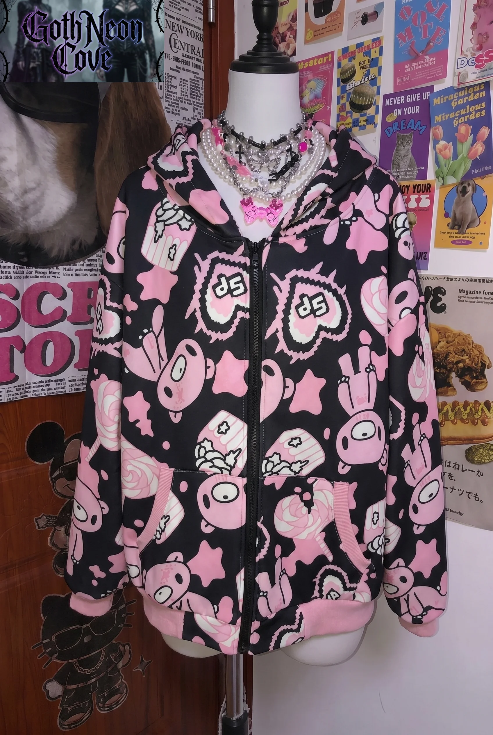 Japanese Subculture Y2K Long Sleeve Hoodie Women Zip Up Cartoon Printed Bear Coat Casual Harajuku Yami Kawaii Hooded Sweatshirt
Japanese Subculture Y2K Long Sleeve Hoodie Women Zip Up Cartoon Printed Bear Coat Casual Harajuku Yami Kawaii Hooded Sweatshirt