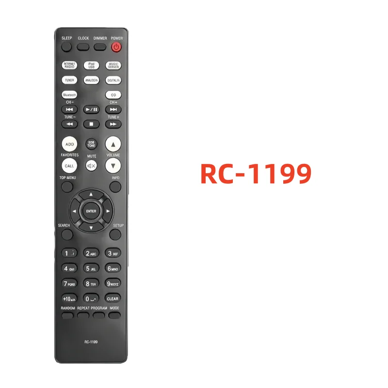 RC-1199 Replace Remote Control For Denon RCD-N9 RC-1175 DRA-N5 RC-1154 RCD-N7 RCD-N8
RC-1199 Replace Remote Control For Denon RCD-N9 RC-1175 DRA-N5 RC-1154 RCD-N7 RCD-N8
