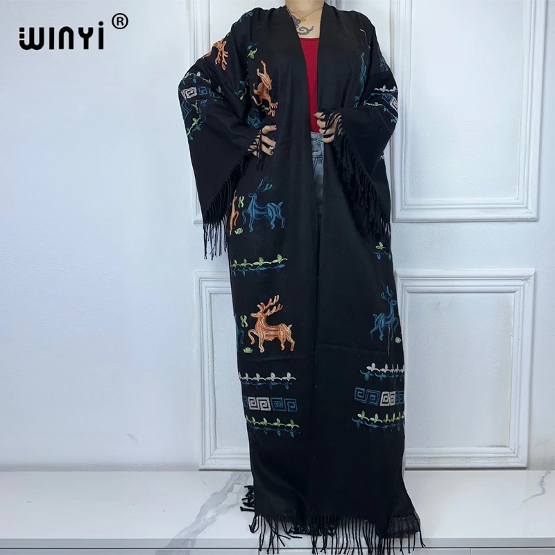 WINYI kimono Embroidered tassel long down cardigan winter coats for women abaya dubai luxury Middle East maxi dresses womens
WINYI kimono Embroidered tassel long down cardigan winter coats for women abaya dubai luxury Middle East maxi dresses womens
