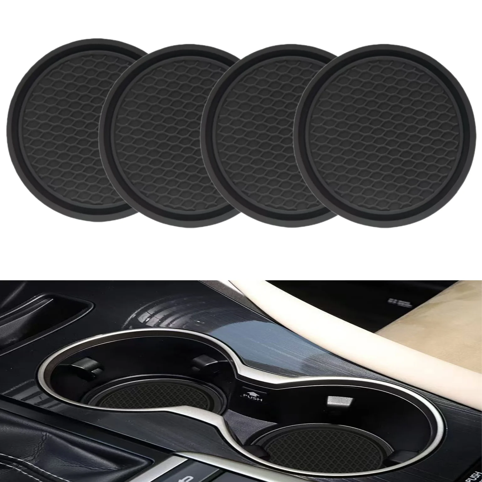 Car Coasters, 1Pcs GM Non-Slip Cup Holder Inset Trinkets Silicone Coasters, Car Interior Accessories Set, Black
Car Coasters, 1Pcs GM Non-Slip Cup Holder Inset Trinkets Silicone Coasters, Car Interior Accessories Set, Black