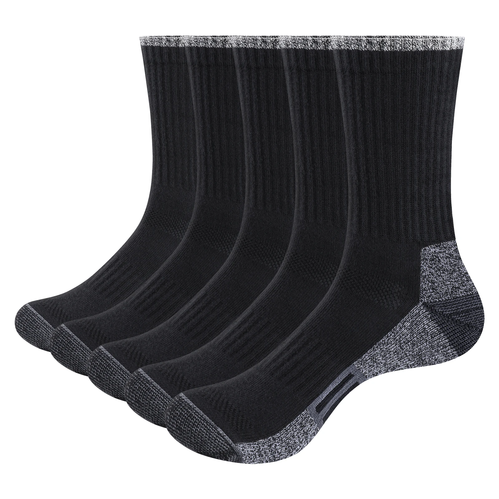 YUEDGE Men's Moisture Wicking Anti Smell Cotton Casual Work Everyday Training Athletic Crew Socks, 5 Pairs/Pack
YUEDGE Men's Moisture Wicking Anti Smell Cotton Casual Work Everyday Training Athletic Crew Socks, 5 Pairs/Pack
