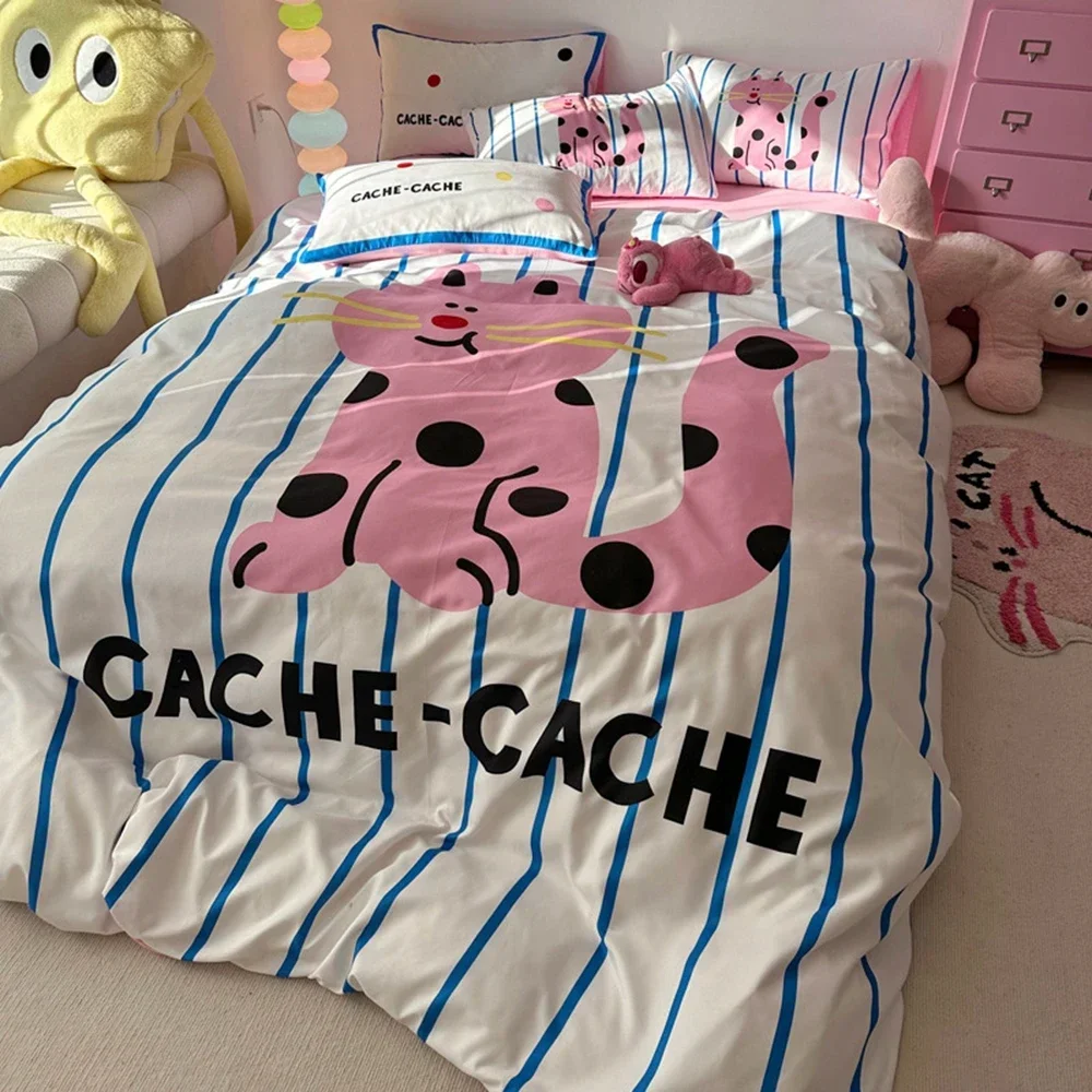 Комплекты постельного белья INS, пододеяльник с рисунком розового кота, пододеяльник, подушки, набор постельного белья для двуспальной кровати
Комплекты постельного белья INS, пододеяльник с рисунком розового кота, пододеяльник, подушки, набор постельного белья для двуспальной кровати