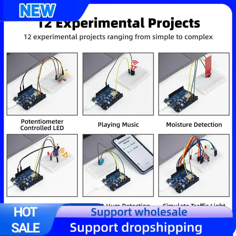 Optimal Basic Starter Kit For Arduino Programming D1ESP8266 Wifi R3 Component DIY Electronics Kit Educational Complete Set
Optimal Basic Starter Kit For Arduino Programming D1ESP8266 Wifi R3 Component DIY Electronics Kit Educational Complete Set