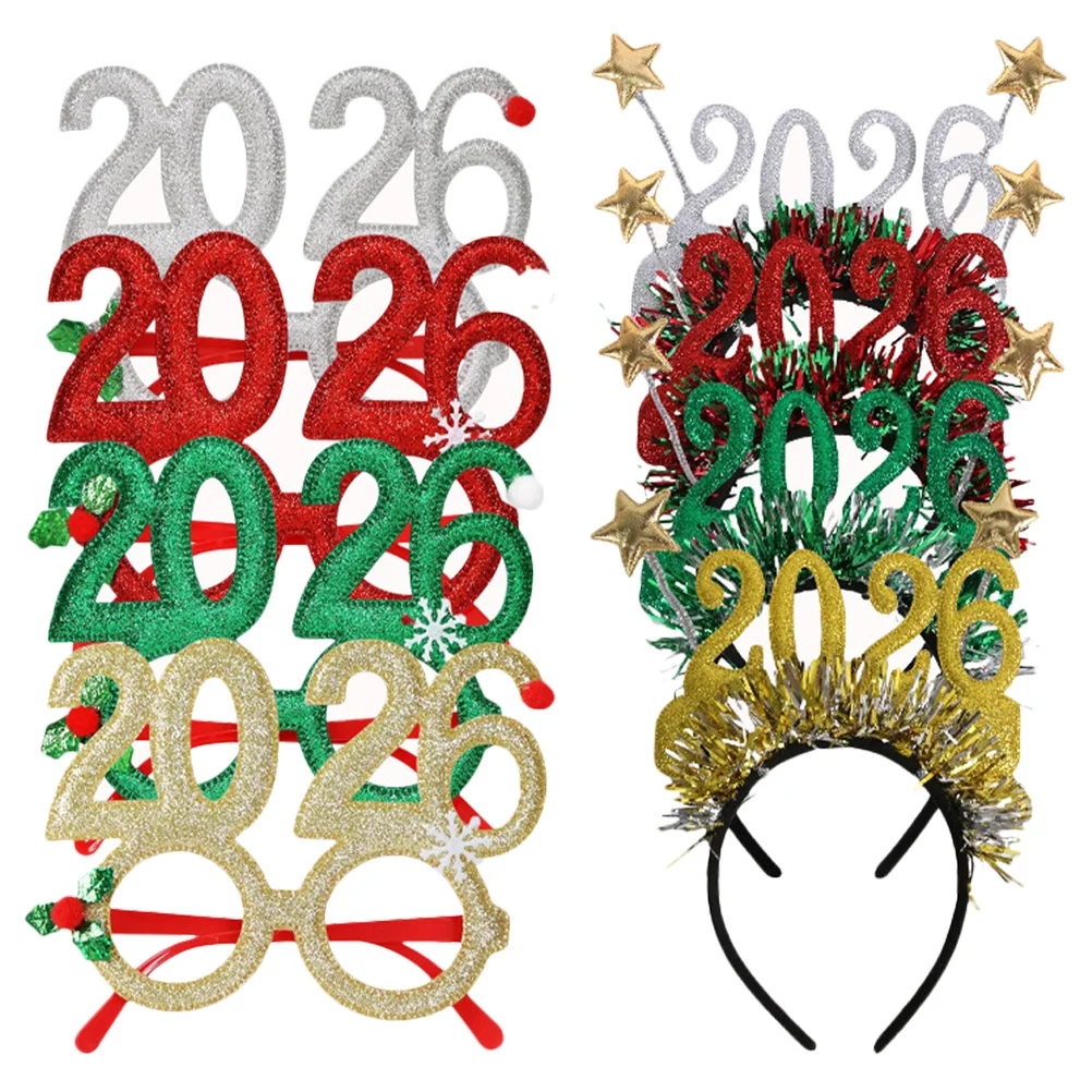 8Pcs New Year Head Bopper 2026 Glitter Headband Party Hair Accessories New Years Eve Photo Props Party Eyewear
8Pcs New Year Head Bopper 2026 Glitter Headband Party Hair Accessories New Years Eve Photo Props Party Eyewear