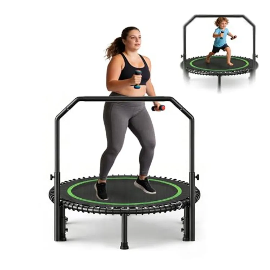 40 Mini Rebounder Trampoline for Home Fitness Use, Steel Frame with Black PVC Coating, Black Gray Color, Foldable Design with B
40 Mini Rebounder Trampoline for Home Fitness Use, Steel Frame with Black PVC Coating, Black Gray Color, Foldable Design with B