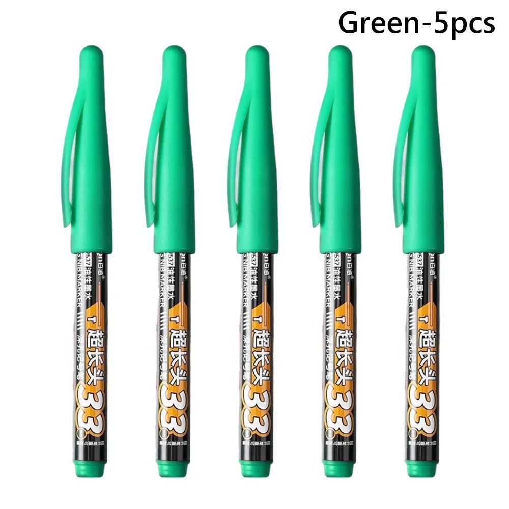5pcs/set Oil-Based Ink Long Head Marker Pens 33mm Deep Hole Multi-Purpose Deep Hole Markers Waterproof Woodworking Markers
5pcs/set Oil-Based Ink Long Head Marker Pens 33mm Deep Hole Multi-Purpose Deep Hole Markers Waterproof Woodworking Markers