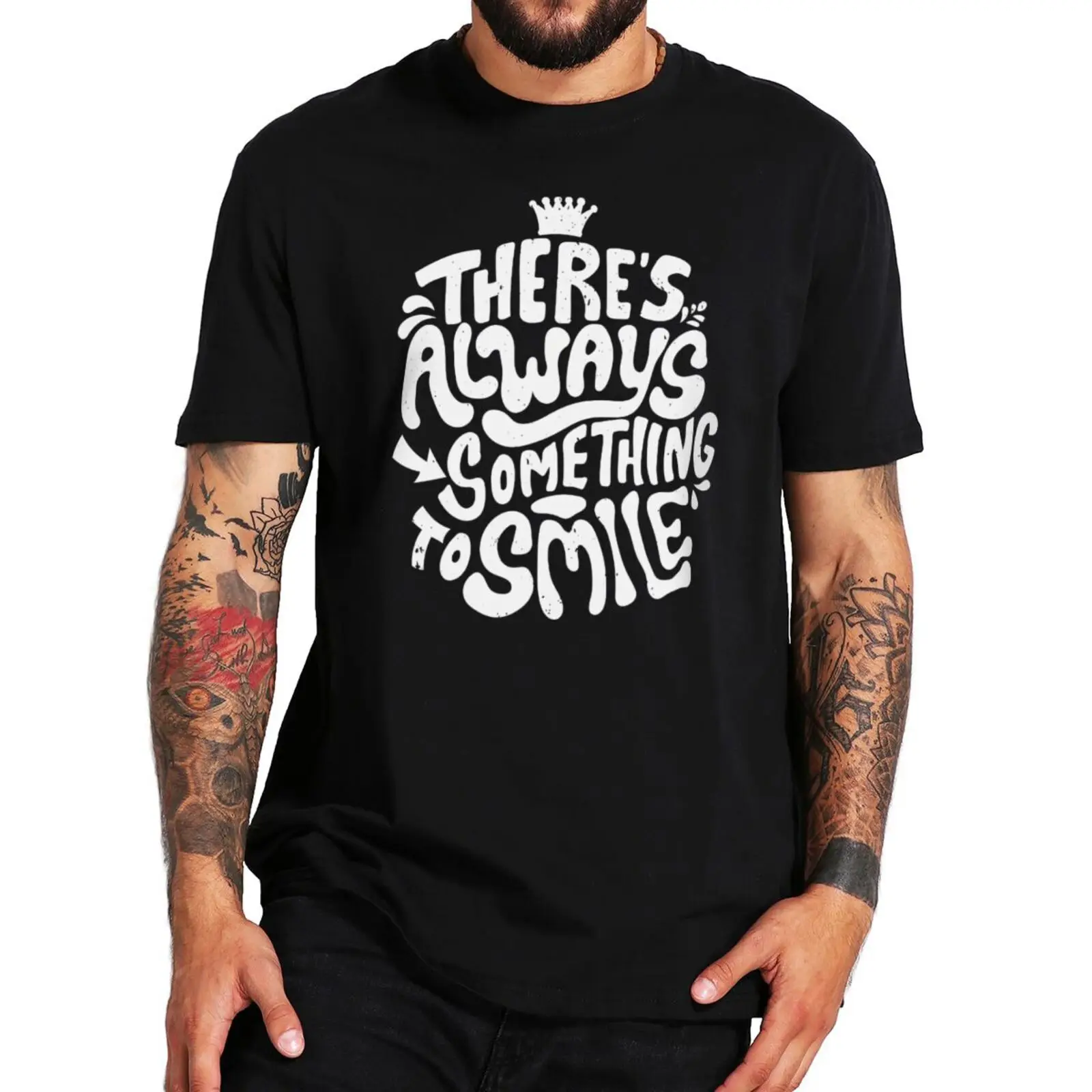 Smiling Quote Tshirt There Is Always Something To Smile T-shirt Healing Discourse Slogan Culture 100% Cotton EU Size Tops TeeF
Smiling Quote Tshirt There Is Always Something To Smile T-shirt Healing Discourse Slogan Culture 100% Cotton EU Size Tops TeeF
