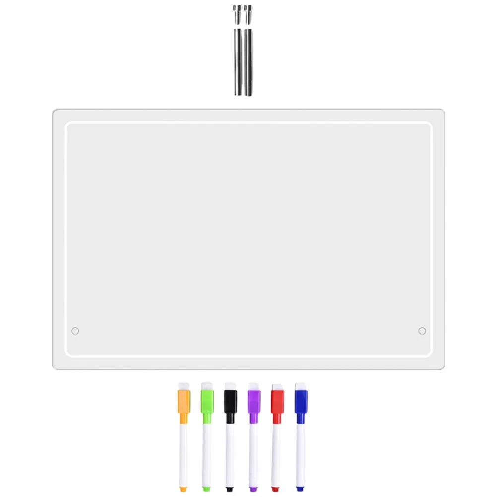 Portable Acrylic Desk Whiteboard 2 Nails 6 Pens Erasable Note Board Office Planner Weekly Tasks Dry Erase Memo Tabletop Desktop
Portable Acrylic Desk Whiteboard 2 Nails 6 Pens Erasable Note Board Office Planner Weekly Tasks Dry Erase Memo Tabletop Desktop