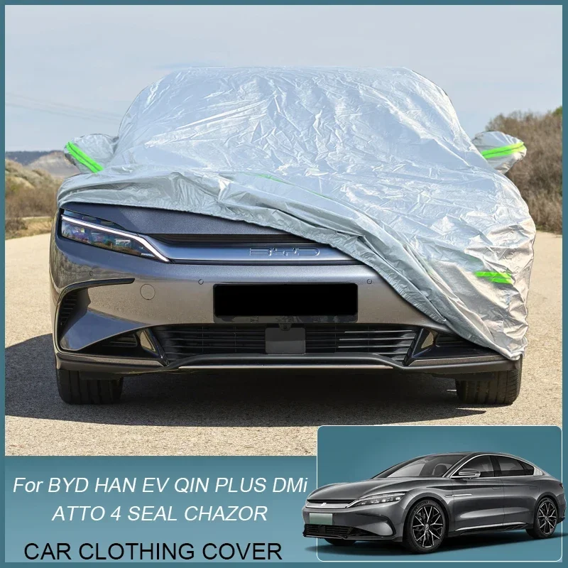Full Car Cover Rain Frost Snow Dust Waterproof Protect Anti UV Cover Accessories For BYD CHAZOR ATTO 4 SEAL QIN PLUS DMi HAN EV 
Full Car Cover Rain Frost Snow Dust Waterproof Protect Anti UV Cover Accessories For BYD CHAZOR ATTO 4 SEAL QIN PLUS DMi HAN EV