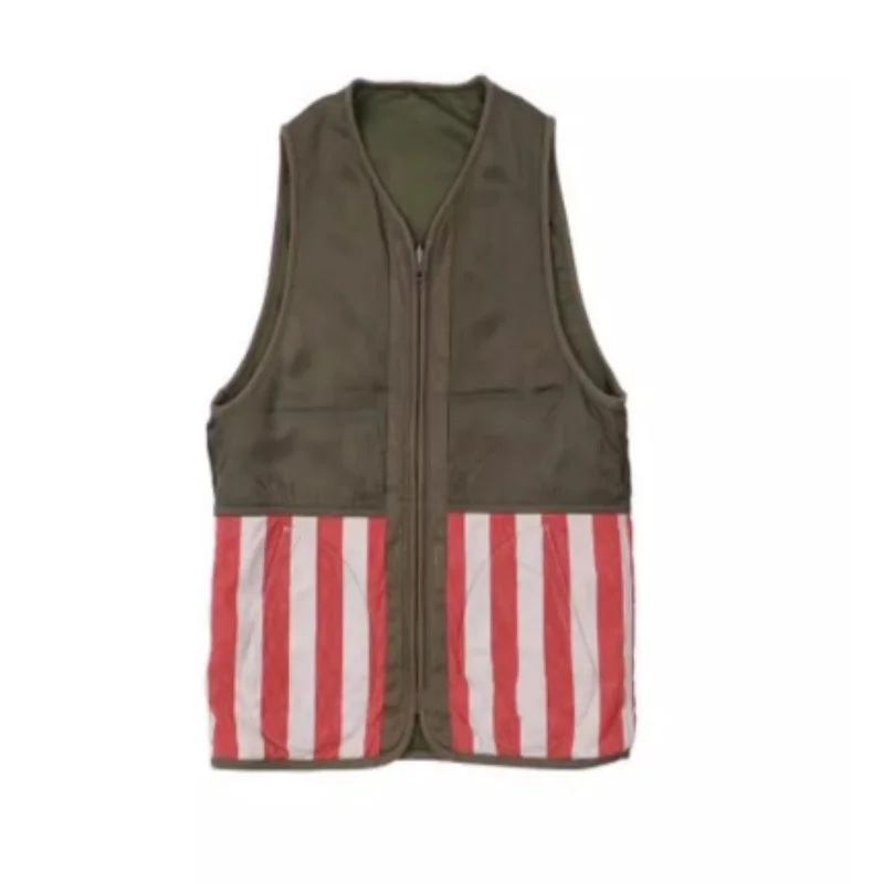 Модный жилет в китайском стиле с двусторонней молнией, свободный повседневный жилет без воротника, осенняя куртка-безрукавка с полосатыми вставками
Модный жилет в китайском стиле с двусторонней молнией, свободный повседневный жилет без воротника, осенняя куртка-безрукавка с полосатыми вставками