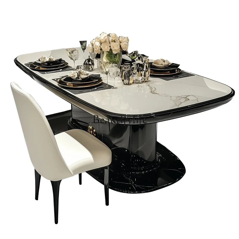 New dining table ultra-microcrystalline stone light luxury high-end villa living room home dining table
New dining table ultra-microcrystalline stone light luxury high-end villa living room home dining table