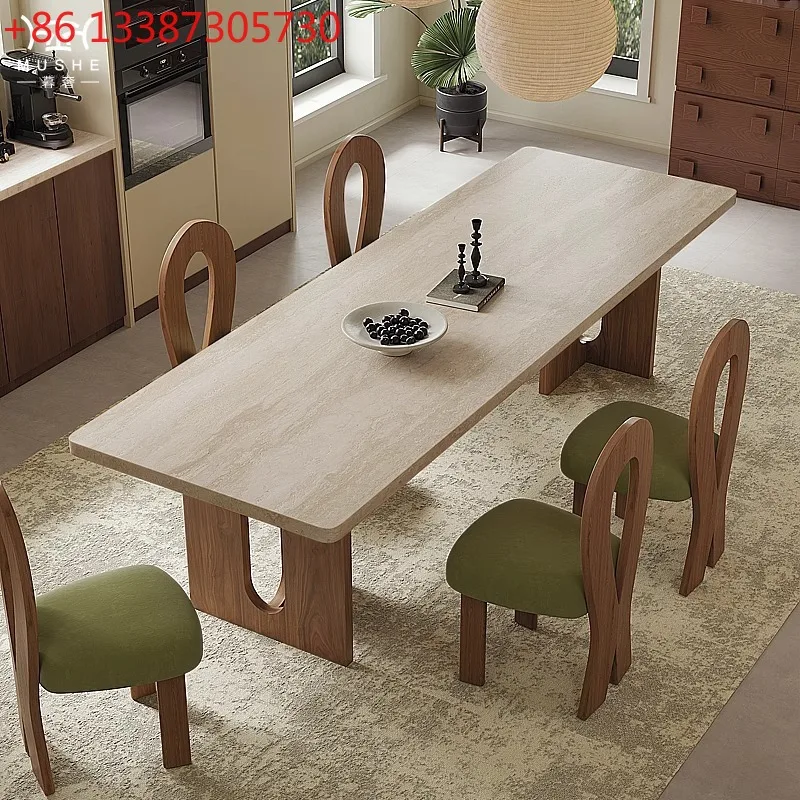 French vintage hanging rectangular creative travertine slate dining table medieval style
French vintage hanging rectangular creative travertine slate dining table medieval style