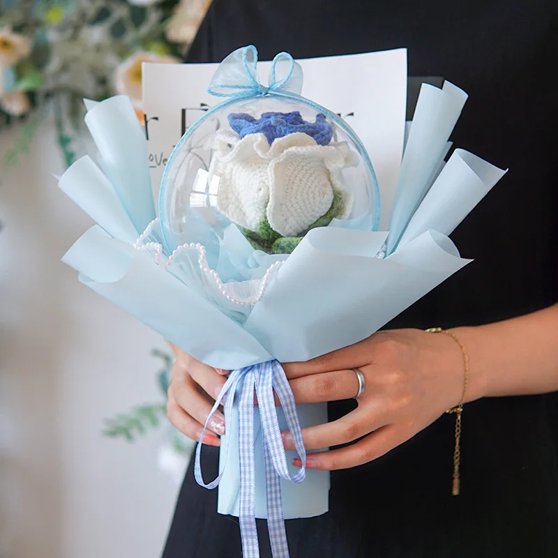 Blue Purple Thai Rose Bouquet Hand-woven Wool Finished Pink Yellow Hand-held Flowers Exquisite Packaging For Girlfriend Gift
Blue Purple Thai Rose Bouquet Hand-woven Wool Finished Pink Yellow Hand-held Flowers Exquisite Packaging For Girlfriend Gift