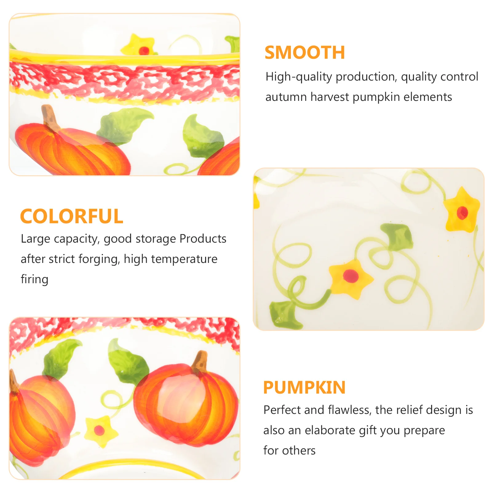 Pumpkin Design Ceramic Bowl Handcrafted for Restaurant Snack Food Storage Halloween Candy Bowl Kitchen Tableware
Pumpkin Design Ceramic Bowl Handcrafted for Restaurant Snack Food Storage Halloween Candy Bowl Kitchen Tableware