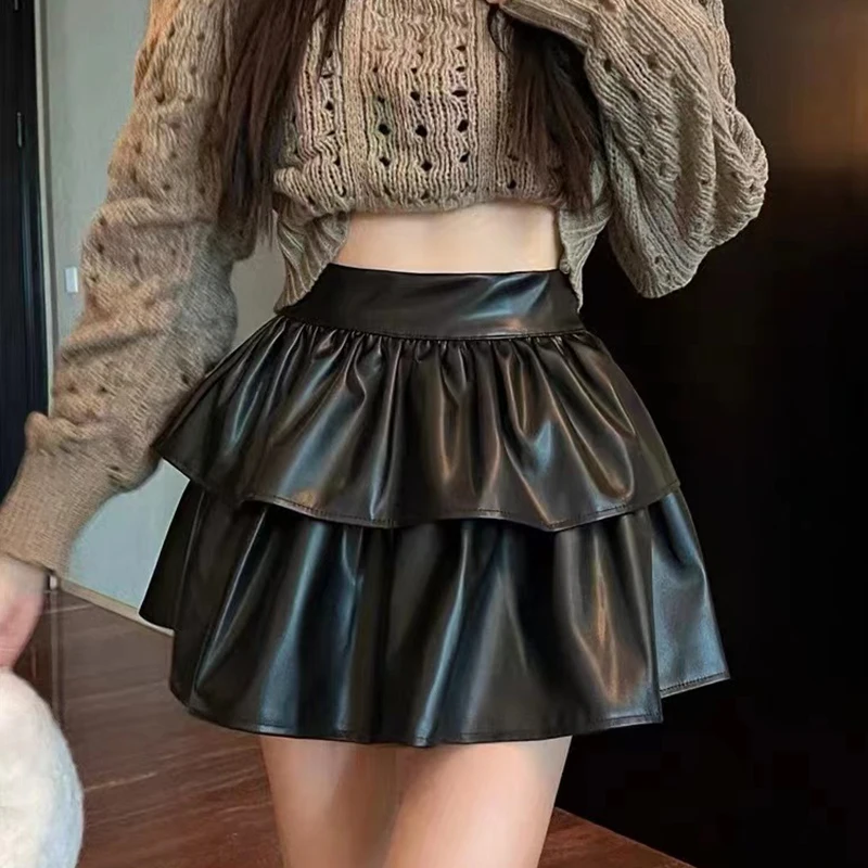 Women's Skirt Korean Version High Waist Sweet Versatile Fashion Temperament PU Leather Bouffant Cake Skirt
Women's Skirt Korean Version High Waist Sweet Versatile Fashion Temperament PU Leather Bouffant Cake Skirt