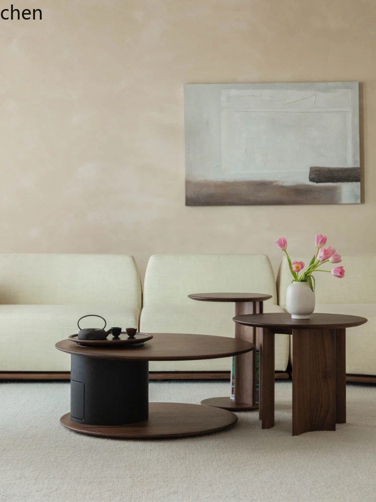 HXL round solid wood coffee table living room household tea table balcony
HXL round solid wood coffee table living room household tea table balcony