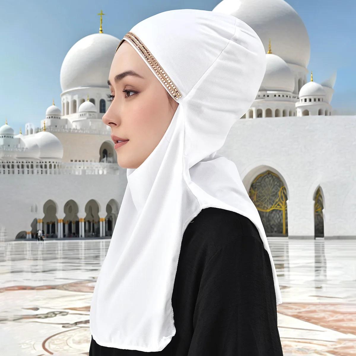 Diamonds Eid Muslim Instant Hijab Women Full Cover Nigab Burqa Turban Caps Veil Islam Scarf Instant Shawls Hat Amira Head Wrap
Diamonds Eid Muslim Instant Hijab Women Full Cover Nigab Burqa Turban Caps Veil Islam Scarf Instant Shawls Hat Amira Head Wrap