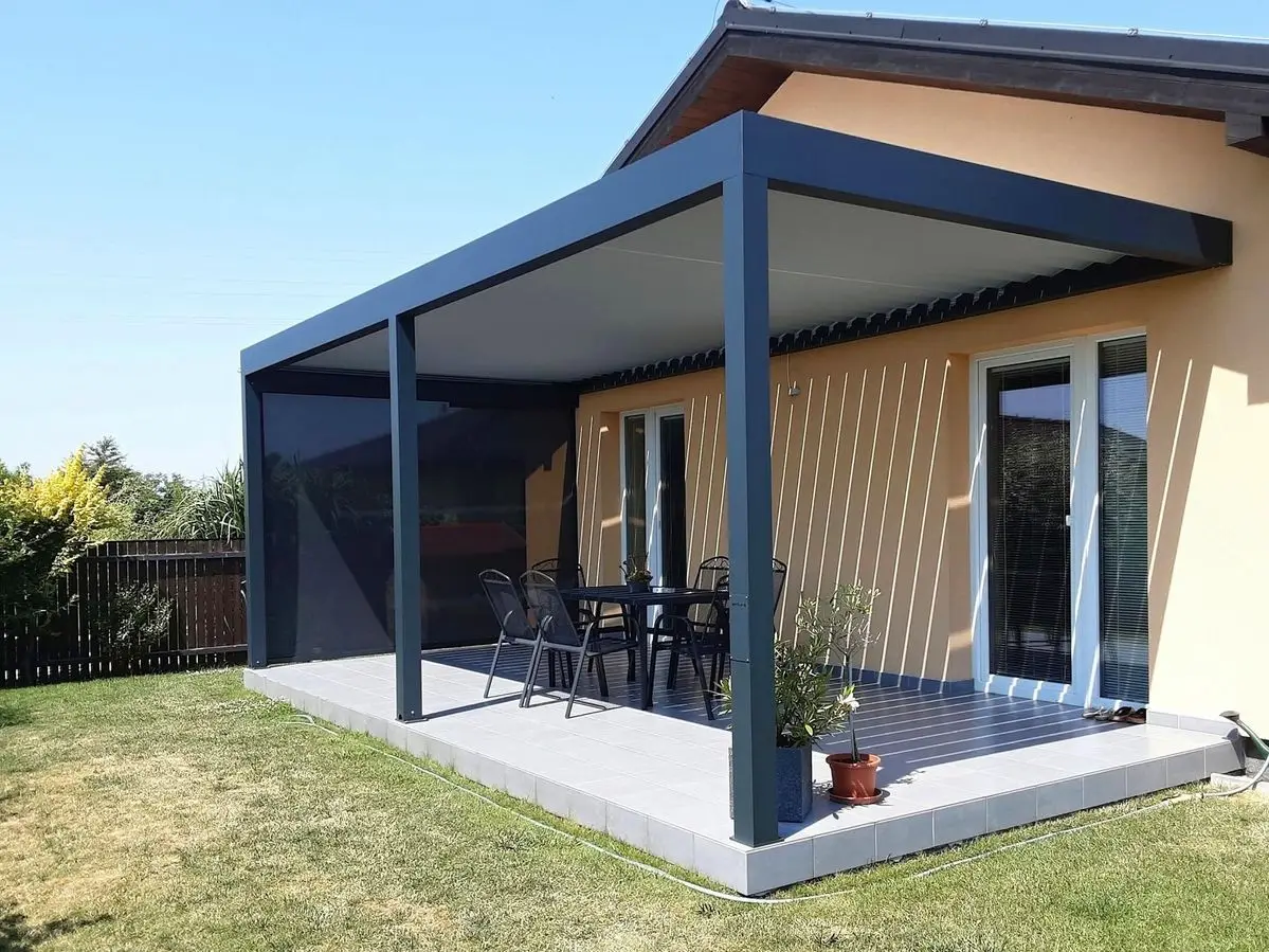 Economical Windproof Rainproof Gazebo Electrically Controlled Shutters Rectangular Pergola Independent Installation Pavilion
Economical Windproof Rainproof Gazebo Electrically Controlled Shutters Rectangular Pergola Independent Installation Pavilion