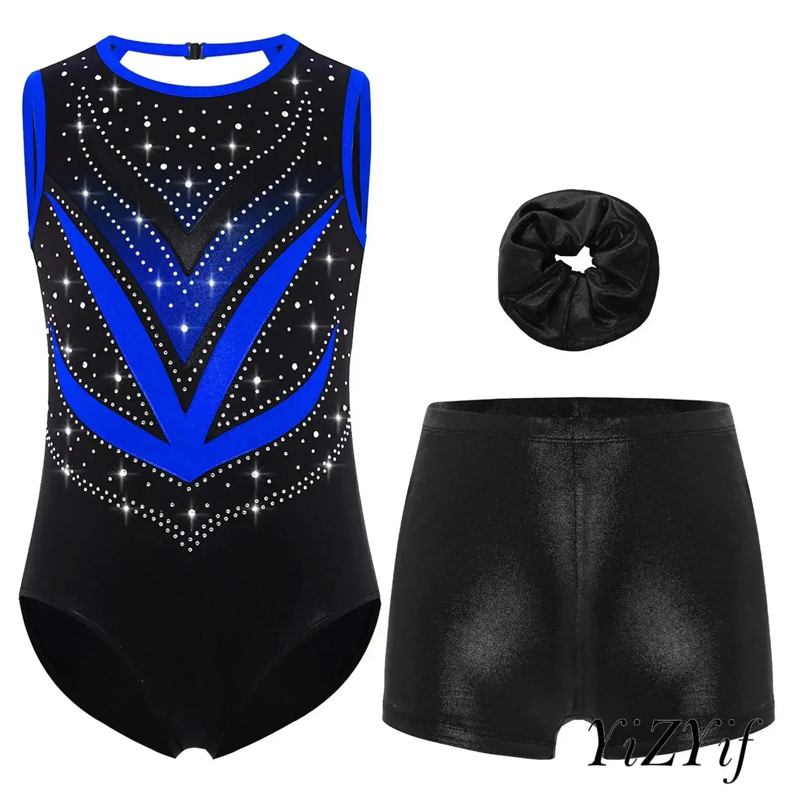 Trendy Metallic Cutout Leotard for Girls Rhinestone Mesh with with Shorts and Hairband for Gymnastics Cheerleading Performance
Trendy Metallic Cutout Leotard for Girls Rhinestone Mesh with with Shorts and Hairband for Gymnastics Cheerleading Performance