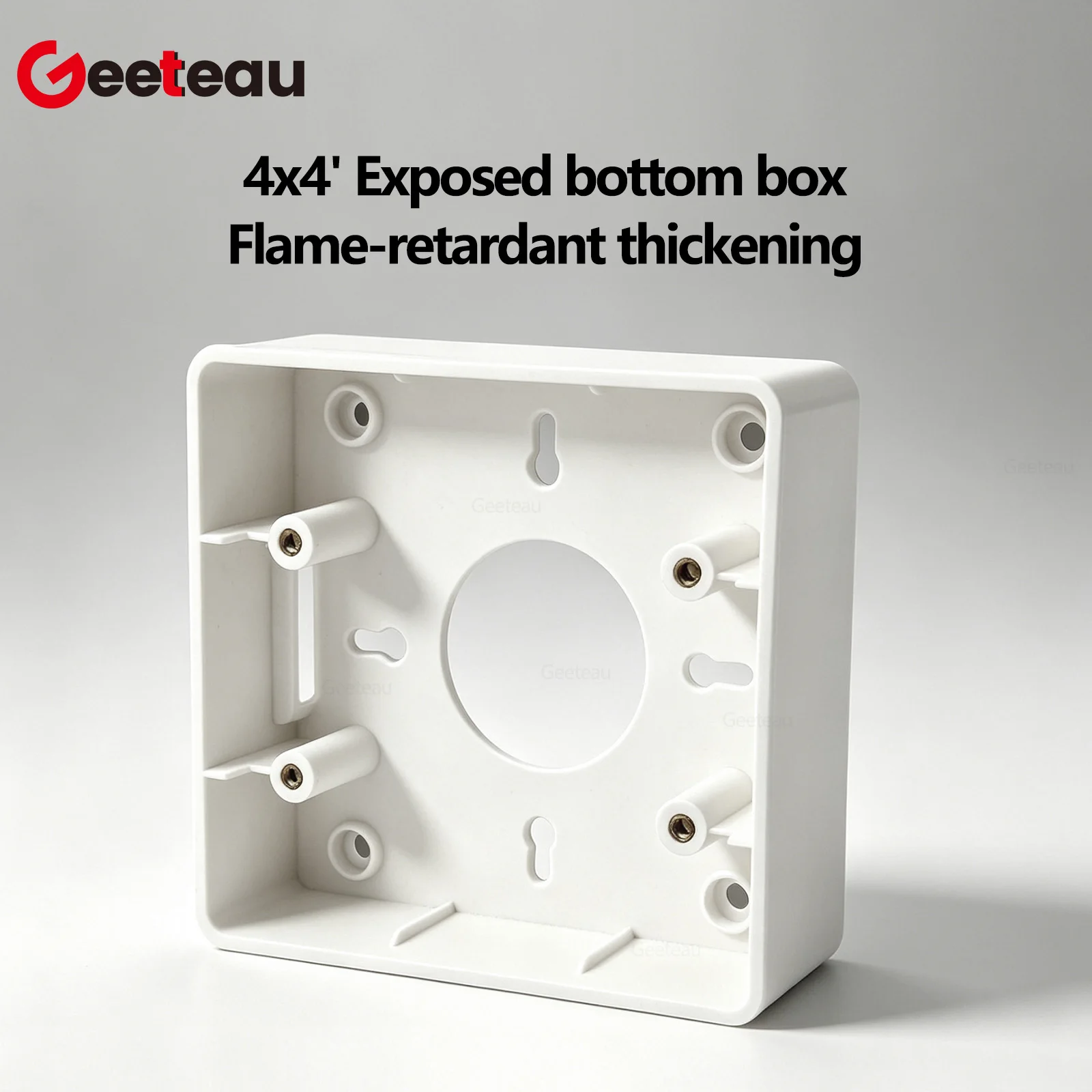 Geeteau Universal Standard Switch Socket 120x115mm Concealed Box 32mm Depth 85mm Screw Spacing Fit Plastic Concrete Wall
Geeteau Universal Standard Switch Socket 120x115mm Concealed Box 32mm Depth 85mm Screw Spacing Fit Plastic Concrete Wall