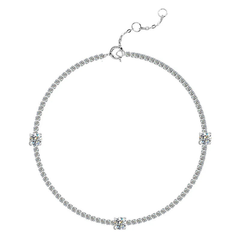 S925 Silver Moissanite Tennis Bracelet, D Color VVS1 with 4-Prong Accent Stones, Adjustable Sparkling Luxury Fine Jewelry Gift
S925 Silver Moissanite Tennis Bracelet, D Color VVS1 with 4-Prong Accent Stones, Adjustable Sparkling Luxury Fine Jewelry Gift