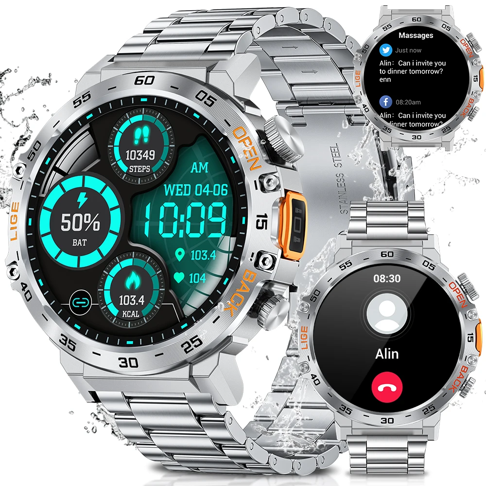 2026 New Smart Watch Men 1.53-inch Bluetooth Call Heart Rate Health 100+ Sports Fitness Watch Waterproof Business Man Smartwatch
2026 New Smart Watch Men 1.53-inch Bluetooth Call Heart Rate Health 100+ Sports Fitness Watch Waterproof Business Man Smartwatch