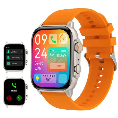 Nowy inteligentny zegarek, modny zegarek sportowy unisex z paskiem ze stali nierdzewnej, bezprzewodowe połączenia, tryb wielu sportów, sterowanie muzyką