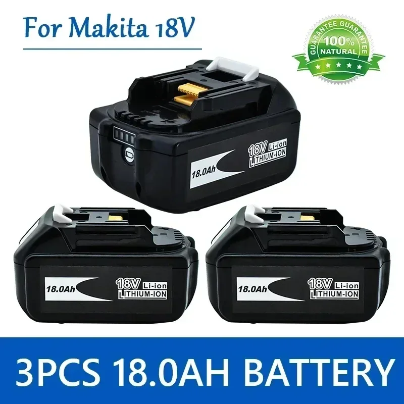 For Makita 18V 18000mAh 18.0Ah Rechargeable Power Tools Battery with LED Li-ion Replacement LXT BL1860B BL1860 BL1850
For Makita 18V 18000mAh 18.0Ah Rechargeable Power Tools Battery with LED Li-ion Replacement LXT BL1860B BL1860 BL1850