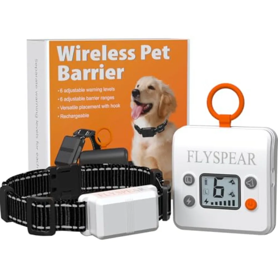 Pet Rechargeable Indoor Electric Fence System for Dogs: 6 Adjustable Range Radius up to 7 Feet 6 Adjustable Safe Static Intensi
Pet Rechargeable Indoor Electric Fence System for Dogs: 6 Adjustable Range Radius up to 7 Feet 6 Adjustable Safe Static Intensi