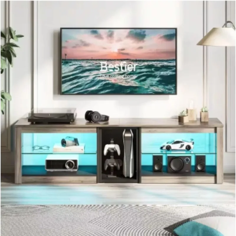 US 63 in. Wash Grey TV Stand Fits TVs up to 70 in. LED Entertainment Center with Adjustable Glass Shelves tv cabinet living room
US 63 in. Wash Grey TV Stand Fits TVs up to 70 in. LED Entertainment Center with Adjustable Glass Shelves tv cabinet living room