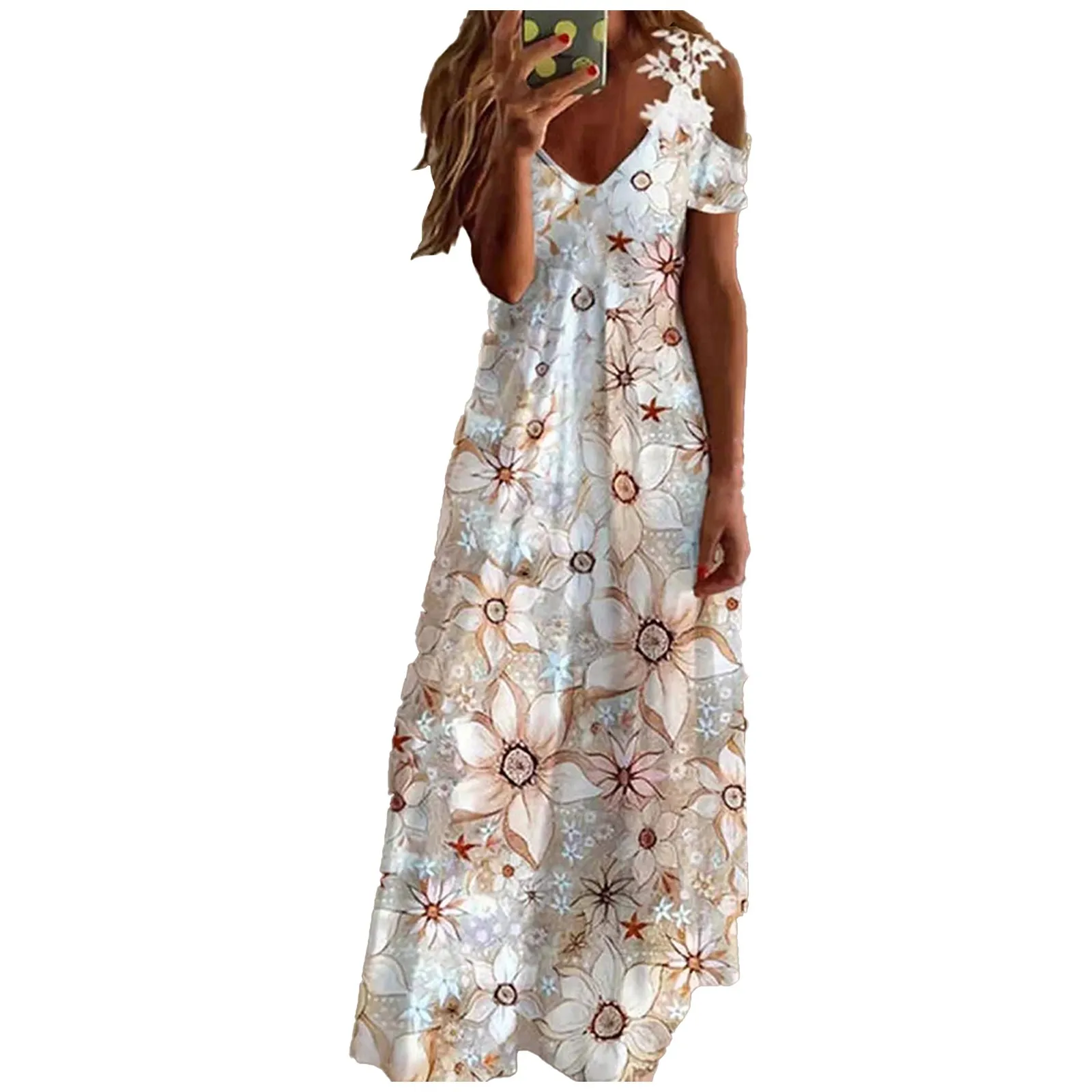 Off Shoulder Dress Women Summer Short Sleeve Lace Splicing Long Dress Elegant Floral Beach Dresses Female Party Maxi Vestidos
Off Shoulder Dress Women Summer Short Sleeve Lace Splicing Long Dress Elegant Floral Beach Dresses Female Party Maxi Vestidos