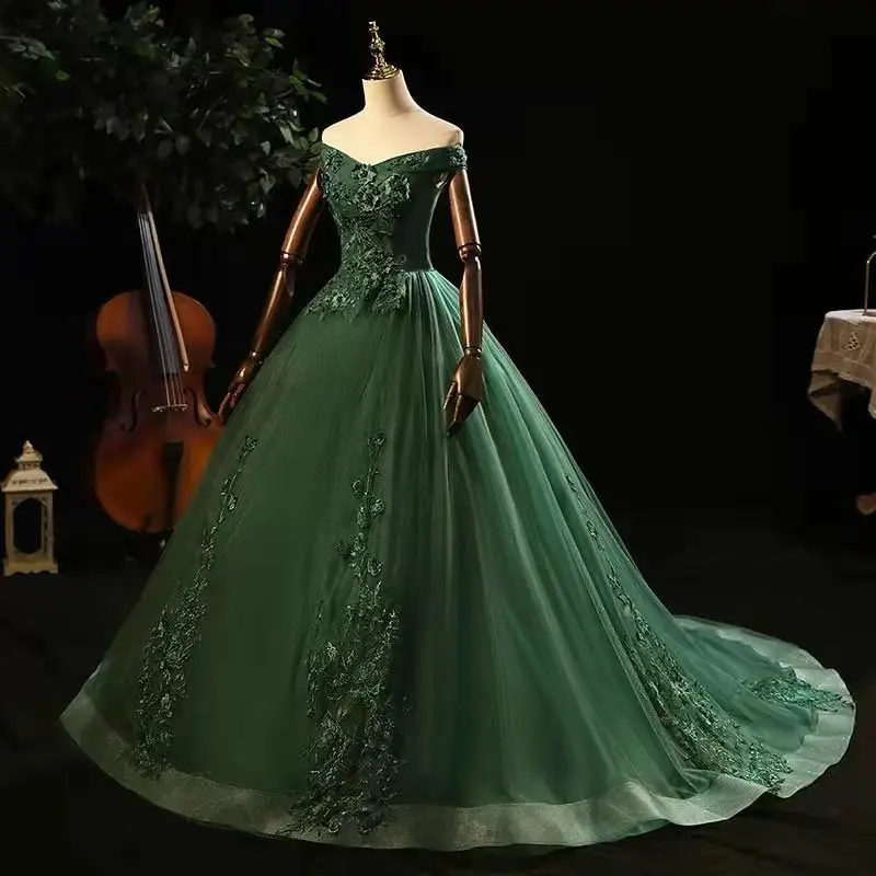 Green Mexican Girls Quinceanera Dresses Party Prom Off The Shoulder Ball Gown Lace Embroidery Vintage Quinceanera Dress In Stock
Green Mexican Girls Quinceanera Dresses Party Prom Off The Shoulder Ball Gown Lace Embroidery Vintage Quinceanera Dress In Stock