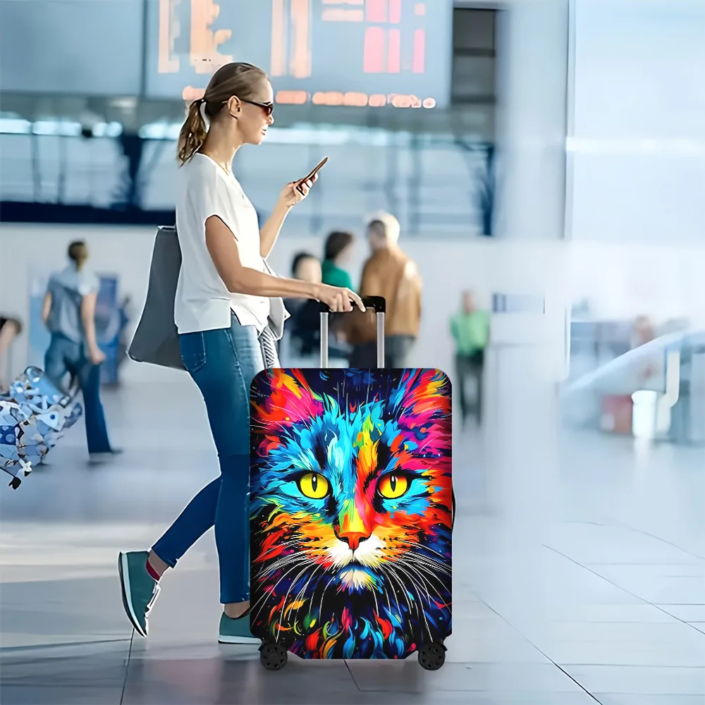 1PC Neon Cat Pattern Luggage Cover for luggage sizes 18-32 inches; dust and elastic travel accessories to effectively protect
1PC Neon Cat Pattern Luggage Cover for luggage sizes 18-32 inches; dust and elastic travel accessories to effectively protect