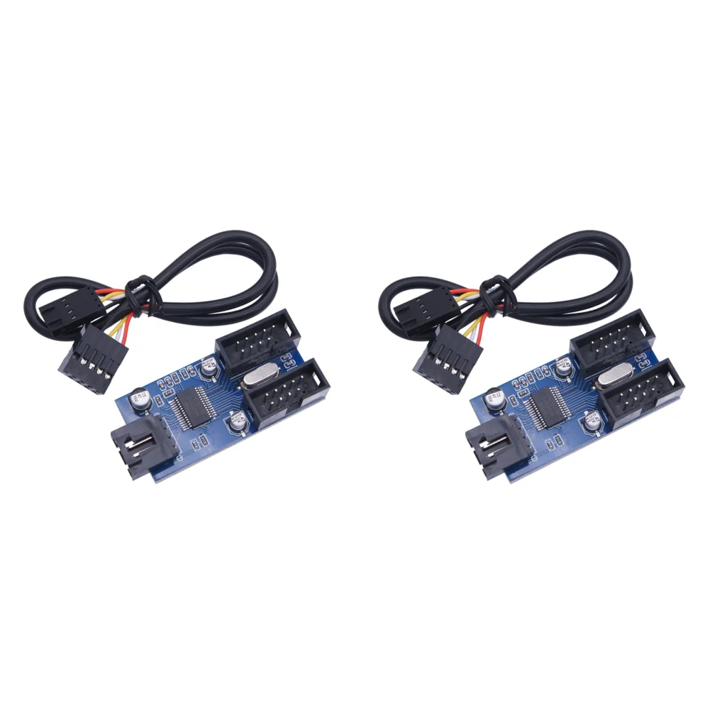 Desktop Computer Motherboard 9Pin USB Header Splitter 1 to 2 Port Connector
Desktop Computer Motherboard 9Pin USB Header Splitter 1 to 2 Port Connector